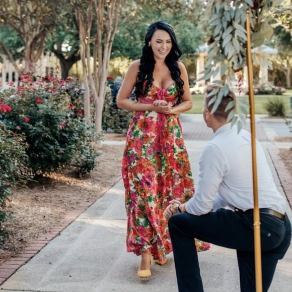 Floral Pink Maxi Dress - Picture 5 of 5